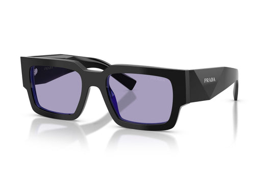 Prada PRB17S Rectangle Sunglasses in Violet / Black, angle view