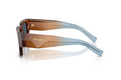 Prada PRB17S Rectangle Sunglasses in Dark Grey / Chocolate, side view