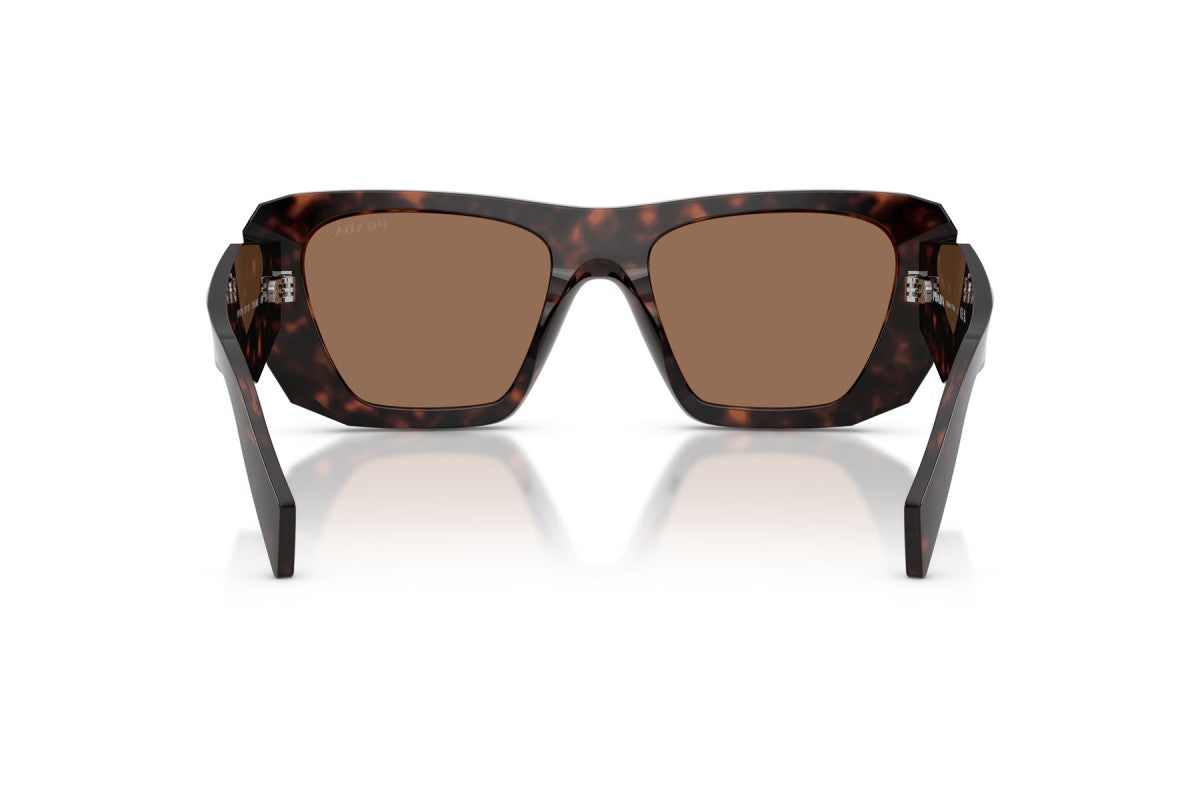 Prada PRB18S Square Sunglasses in Dark Brown / Root Tortoise, back view