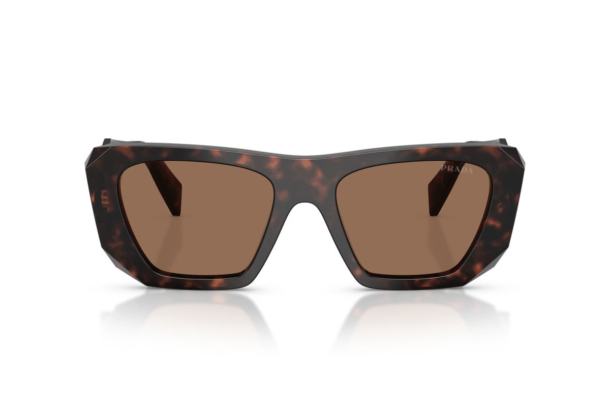 Prada PRB18S Square Sunglasses in Dark Brown / Root Tortoise, front view