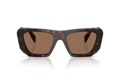 Prada PRB18S Square Sunglasses in Dark Brown / Root Tortoise, front view