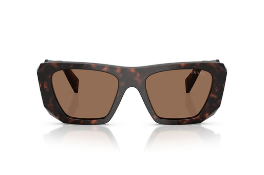 Prada PRB18S Square Sunglasses in Dark Brown / Root Tortoise, front view
