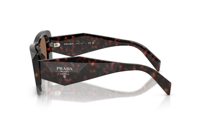 Prada PRB18S Square Sunglasses in Dark Brown / Root Tortoise, side view