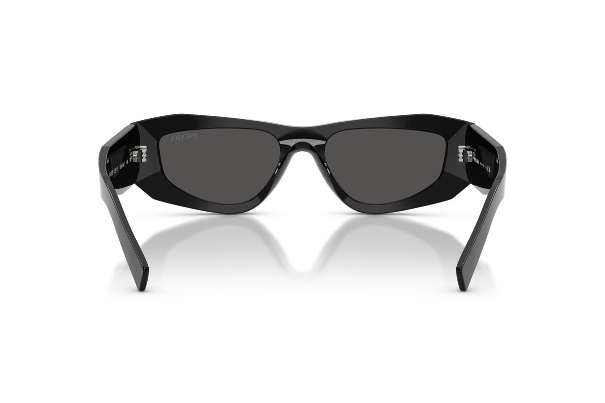 Prada PRB19S Square Sunglasses in Dark Grey / Black, back view