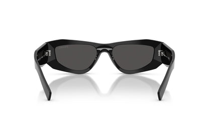 Prada PRB19S Square Sunglasses in Dark Grey / Black, back view
