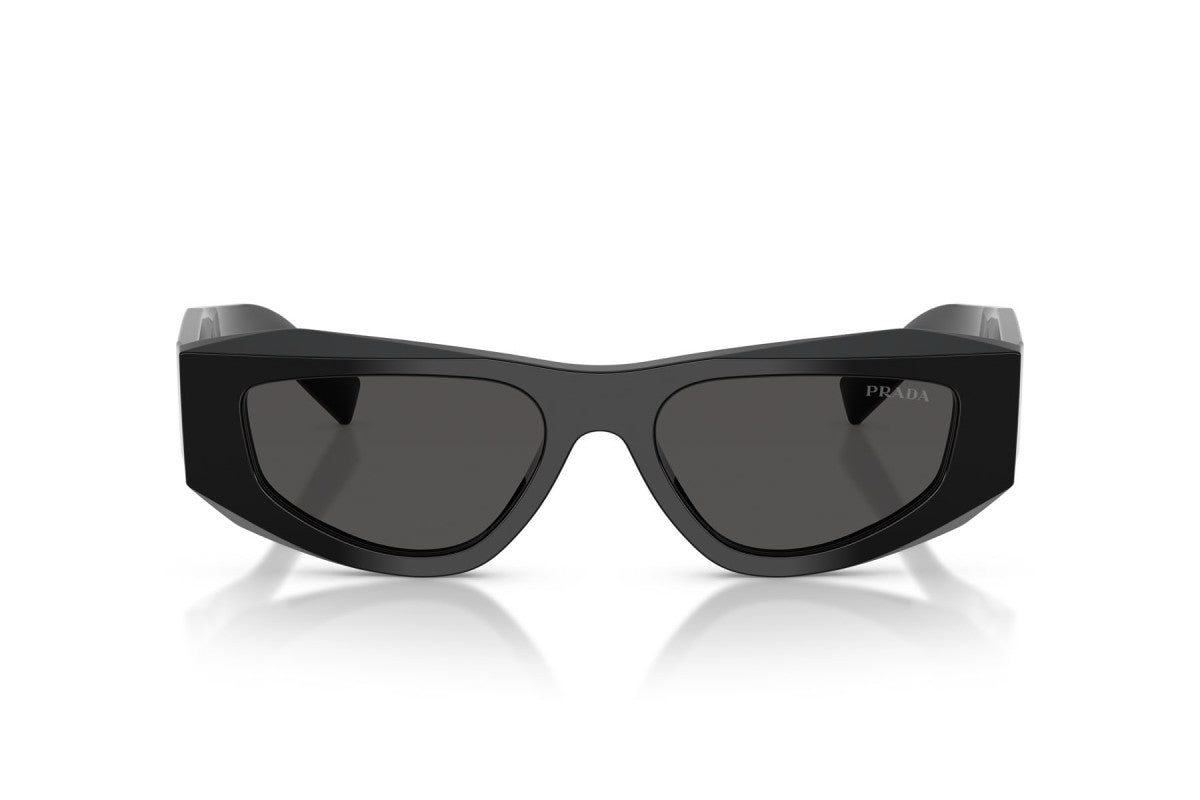 Prada PRB19S Square Sunglasses in Dark Grey / Black, front view