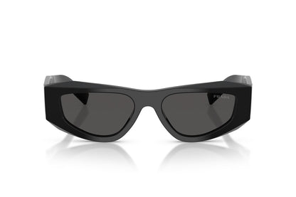 Prada PRB19S Square Sunglasses in Dark Grey / Black, front view