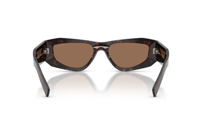 Prada PRB19S Square Sunglasses in Dark Brown / Root Tortoise, back view