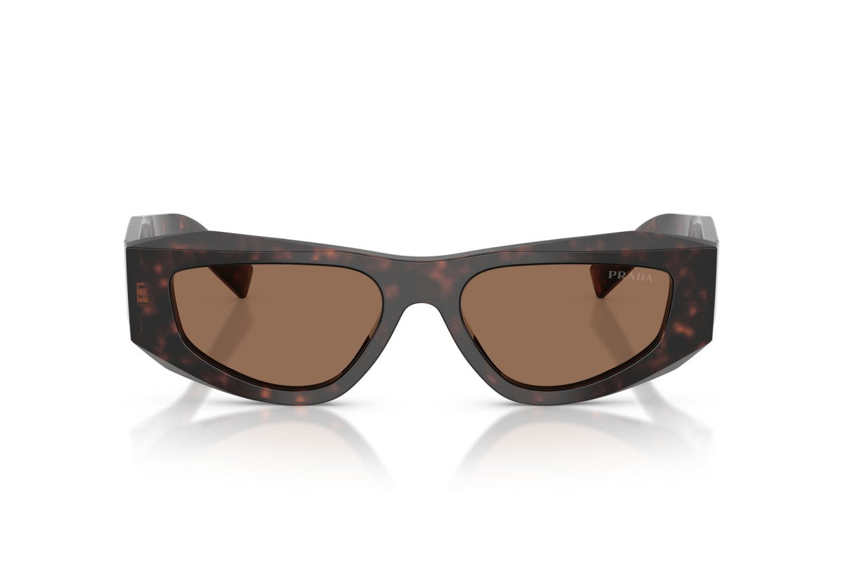 Prada PRB19S Square Sunglasses in Dark Brown / Root Tortoise, front view