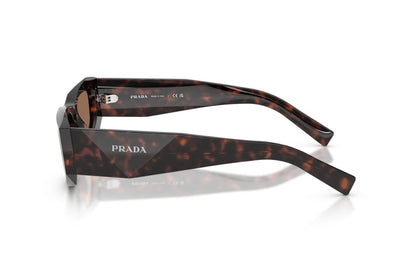 Prada PRB19S Square Sunglasses in Dark Brown / Root Tortoise, side view