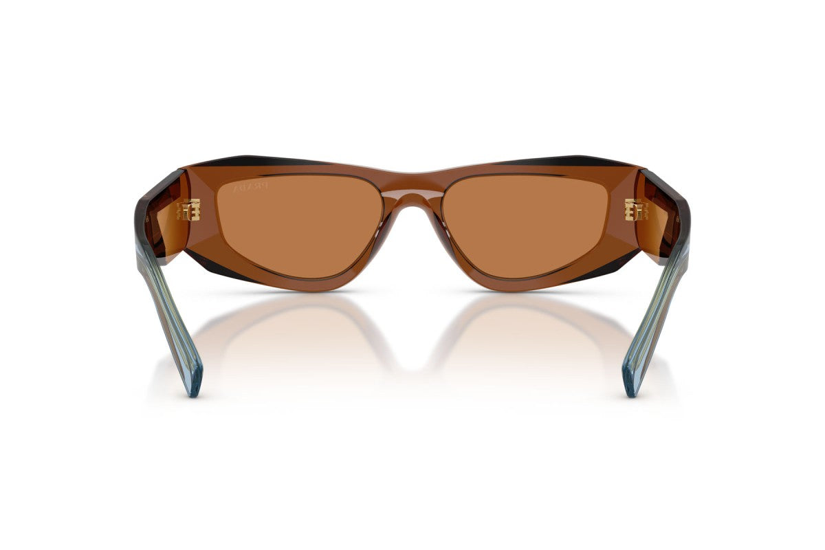 Prada PRB19S Square Sunglasses in Brown / Chocolate, back view