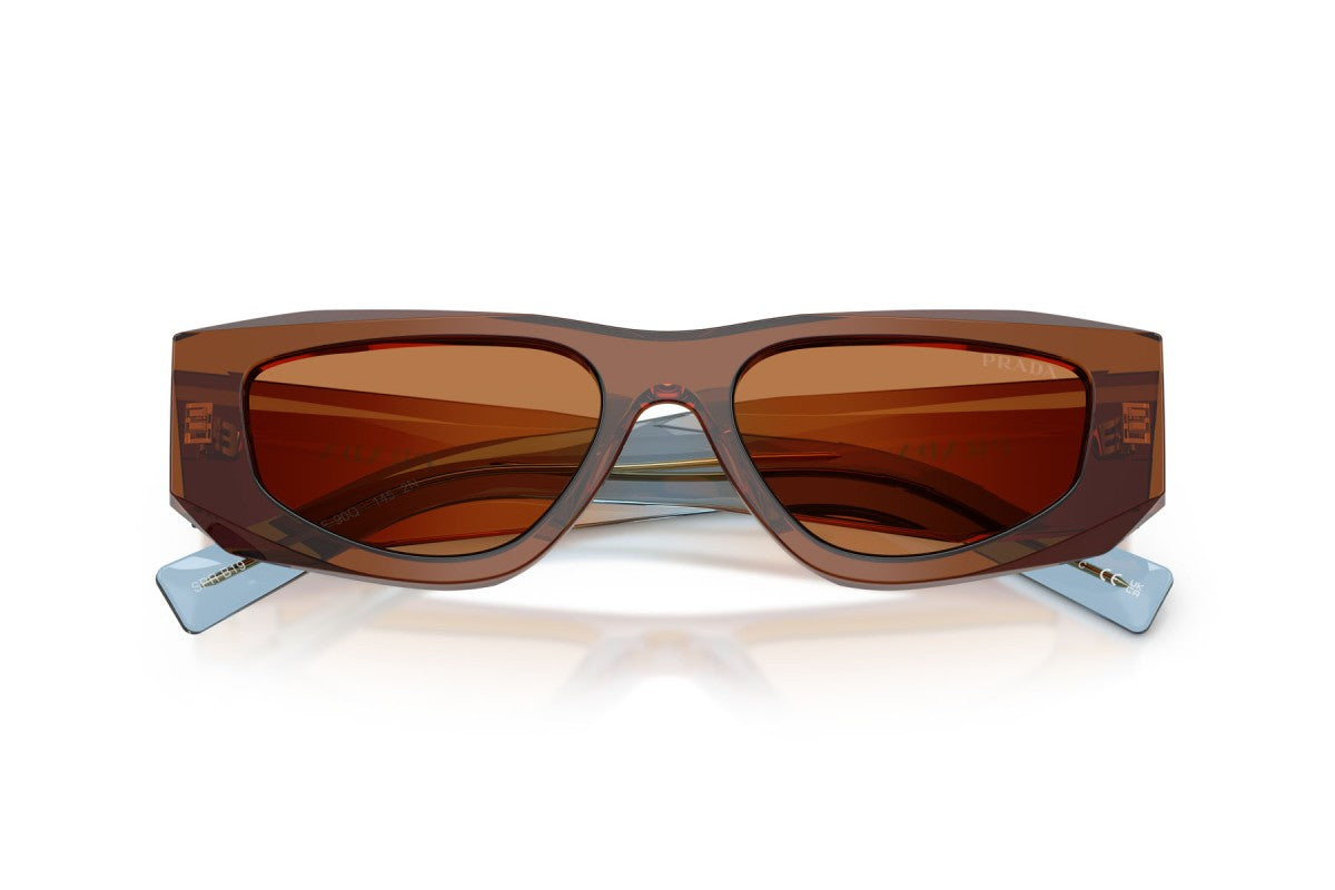 Prada PRB19S Square Sunglasses in Brown / Chocolate, detail view