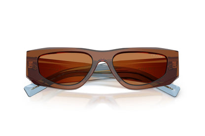 Prada PRB19S Square Sunglasses in Brown / Chocolate, detail view