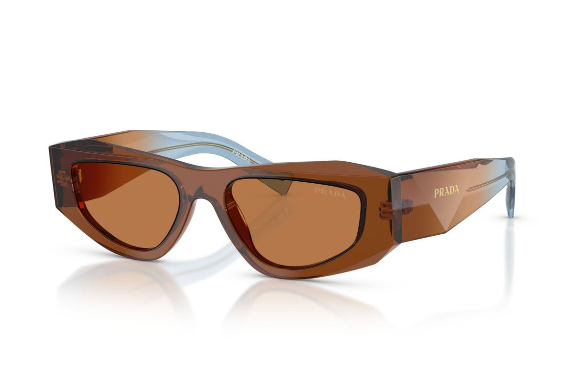 Prada PRB19S Square Sunglasses in Brown / Chocolate, angle view