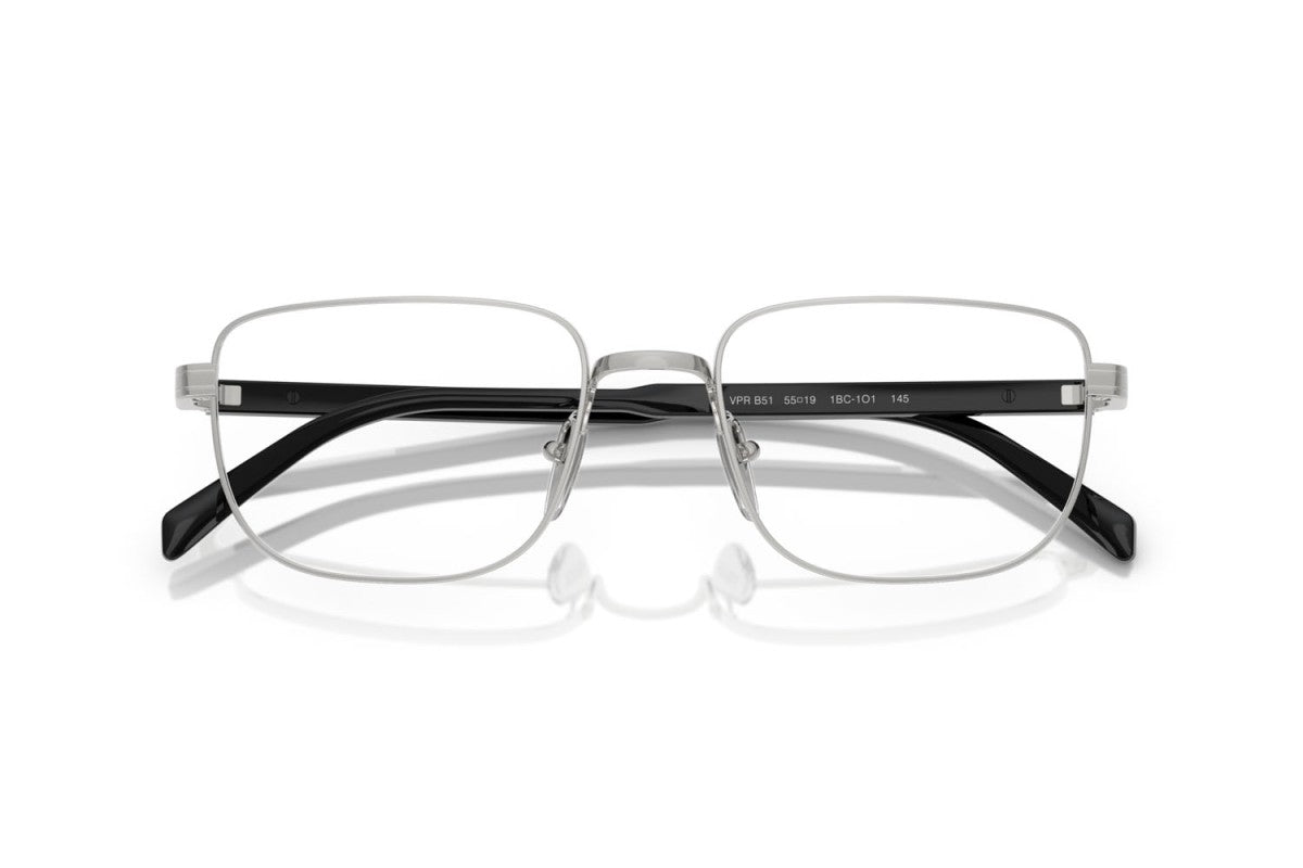 Prada PRB51V Rectangle Eyeglasses in Silver, detail view