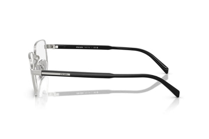 Prada PRB51V Rectangle Eyeglasses in Silver, side view