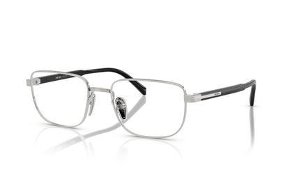 Prada PRB51V Rectangle Eyeglasses in Silver, angle view