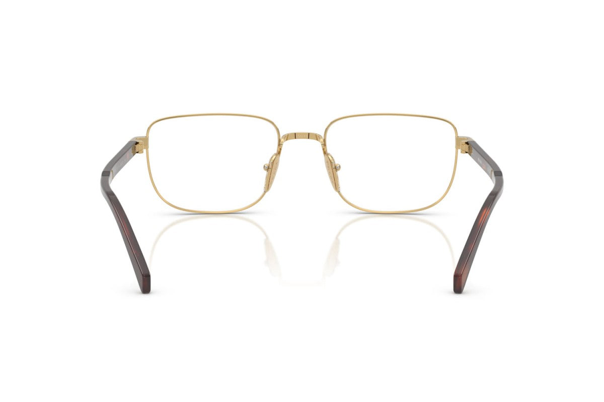 Prada PRB51V Rectangle Eyeglasses in Gold, back view