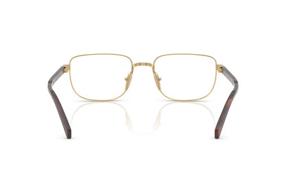 Prada PRB51V Rectangle Eyeglasses in Gold, back view