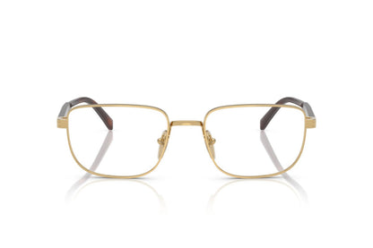 Prada PRB51V Rectangle Eyeglasses in Gold, front view