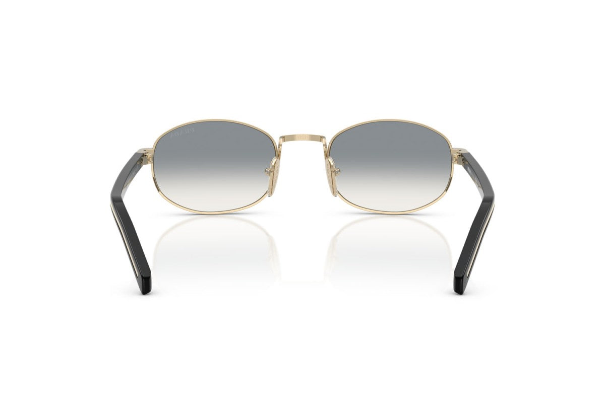 Prada PRB53S Oval Sunglasses in Gray Gradient/Pale Gold, back view