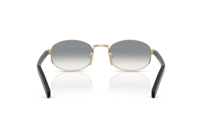Prada PRB53S Oval Sunglasses in Gray Gradient/Pale Gold, back view