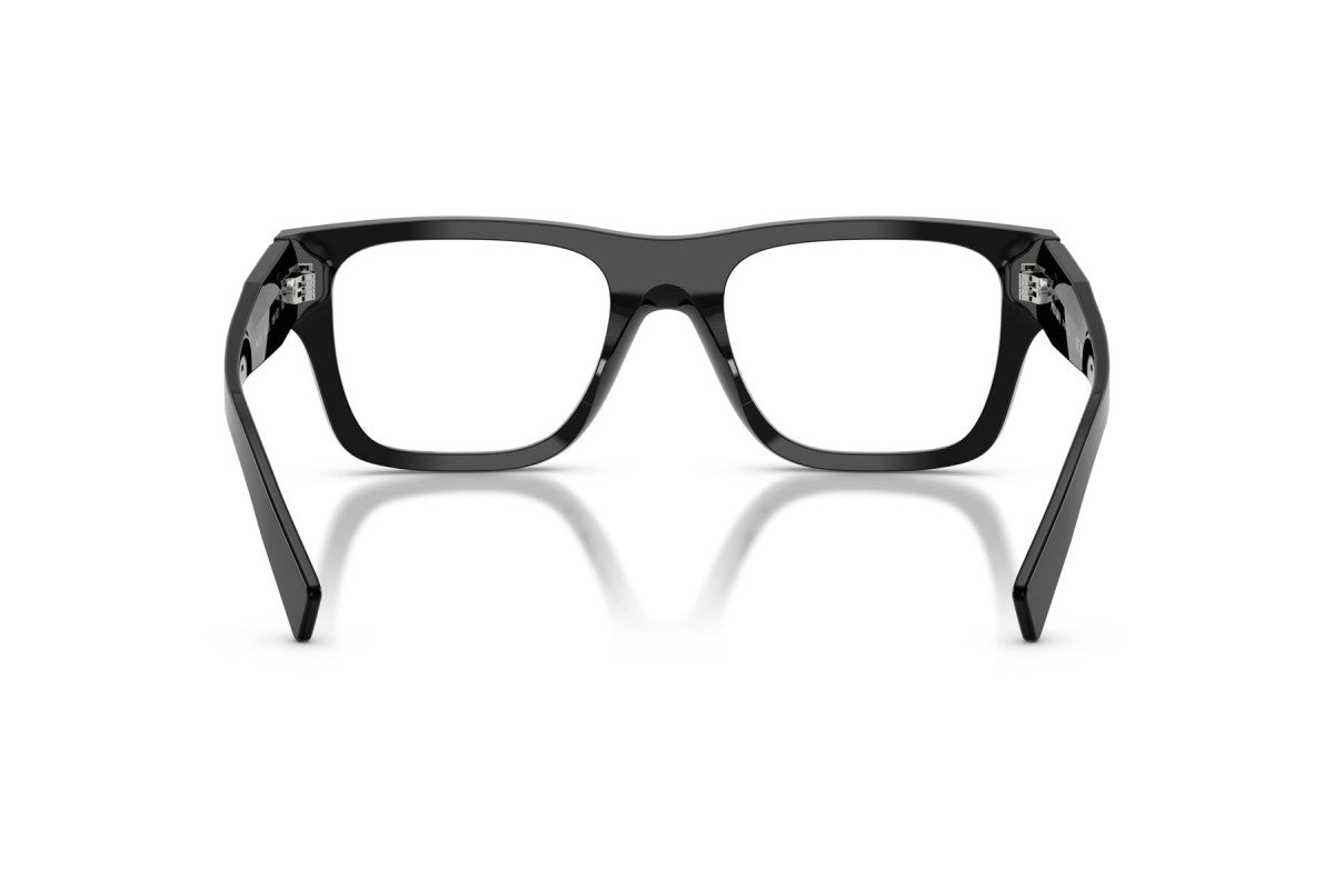 Prada PRC01V Square Eyeglasses in Black, back view