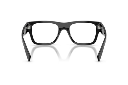 Prada PRC01V Square Eyeglasses in Black, back view