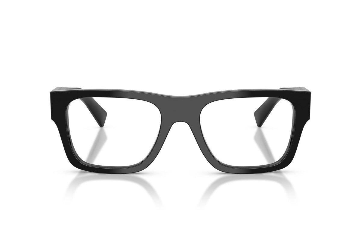 Prada PRC01V Square Eyeglasses in Black, front view