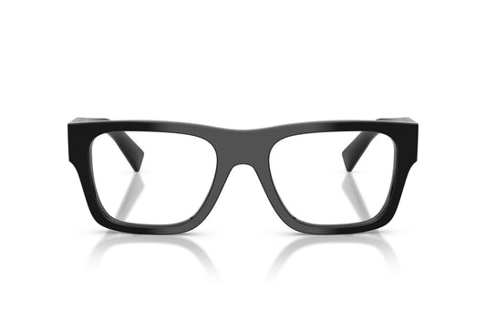 Prada PRC01V Square Eyeglasses in Black, front view