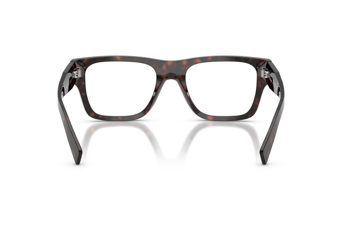 Prada PRC01V Square Eyeglasses in Root Tortoise, back view