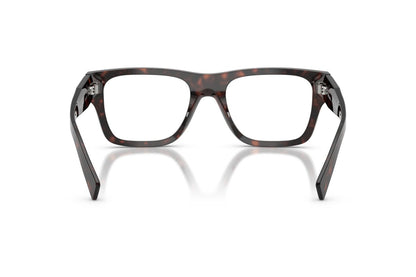 Prada PRC01V Square Eyeglasses in Root Tortoise, back view
