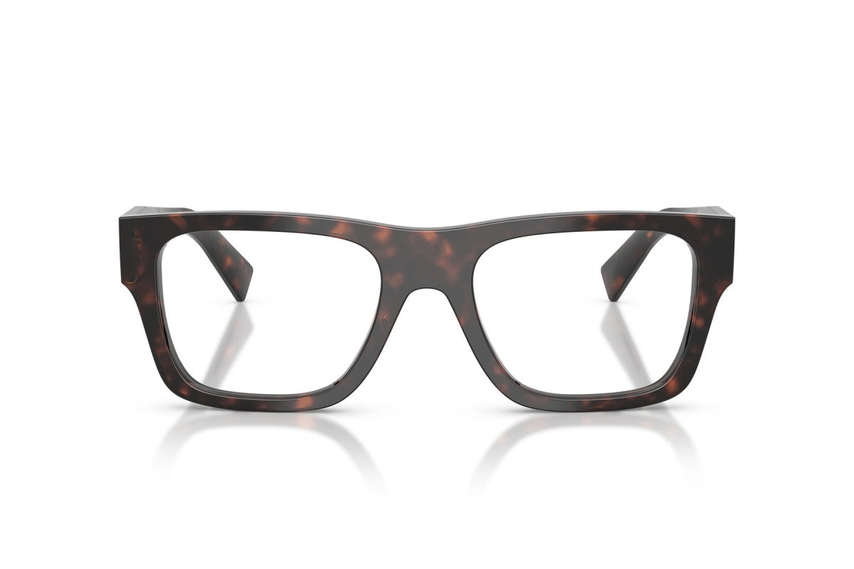 Prada PRC01V Square Eyeglasses in Root Tortoise, front view