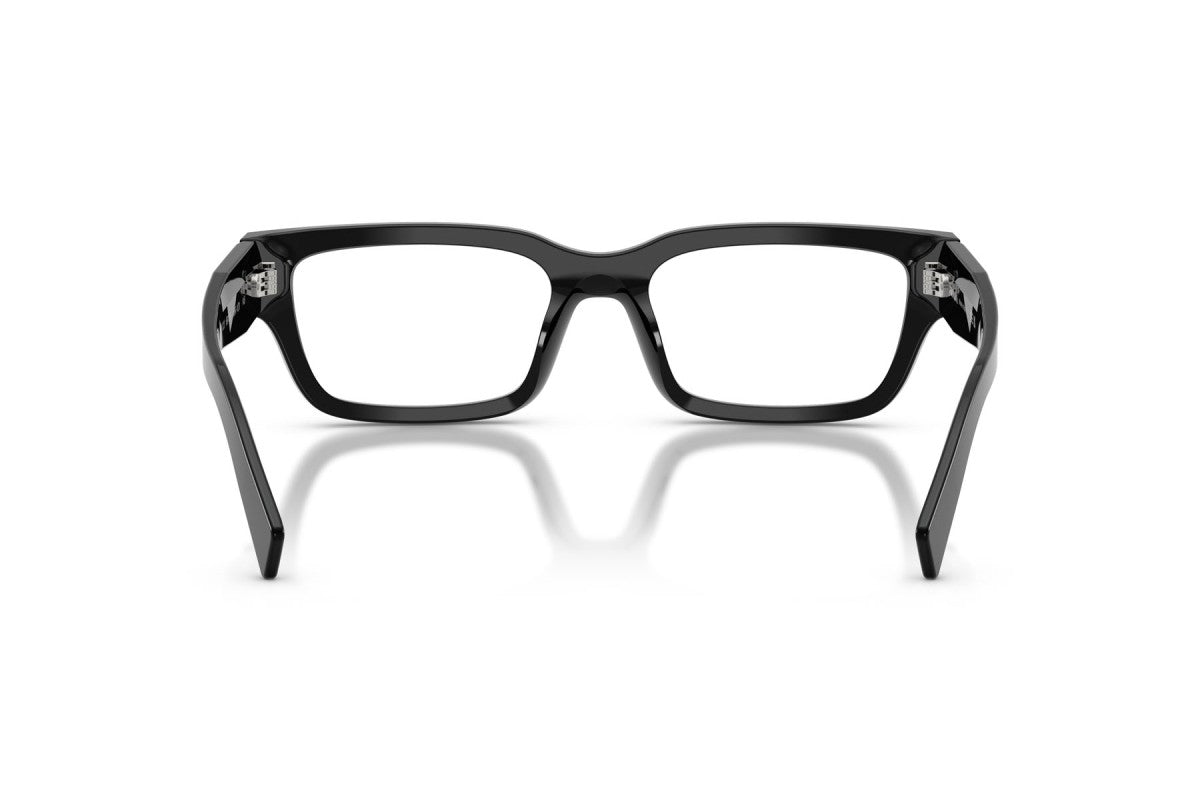 Prada PRC02V Rectangle Eyeglasses in Black, back view