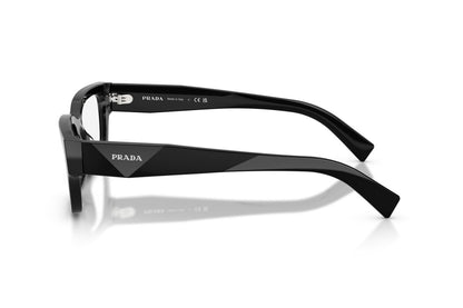 Prada PRC02V Rectangle Eyeglasses in Black, side view