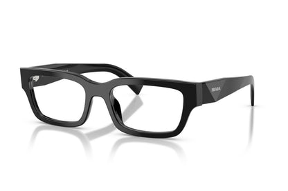 Prada PRC02V Rectangle Eyeglasses in Black, angle view