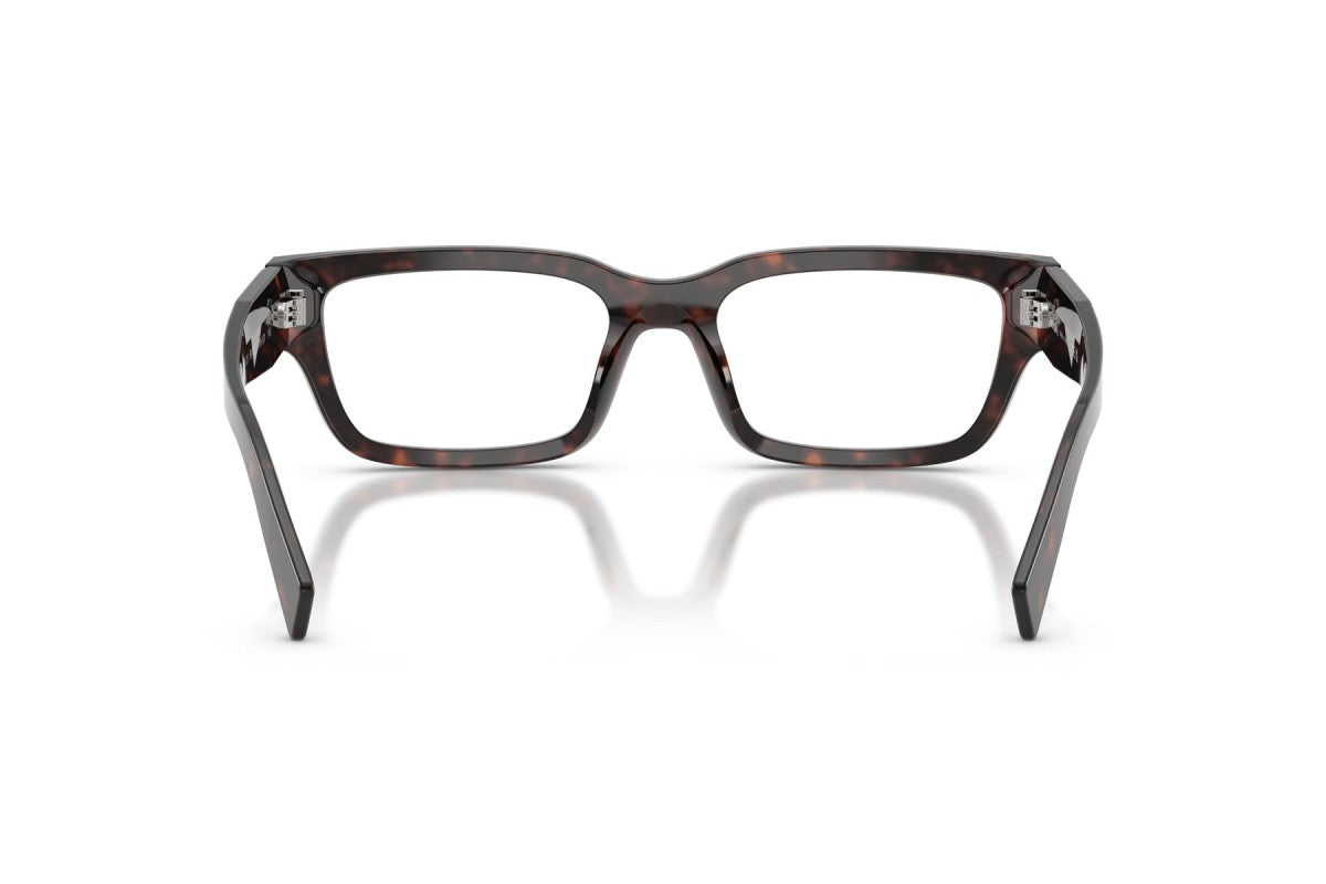 Prada PRC02V Rectangle Eyeglasses in Root Tortoise, back view