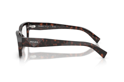 Prada PRC02V Rectangle Eyeglasses in Root Tortoise, side view