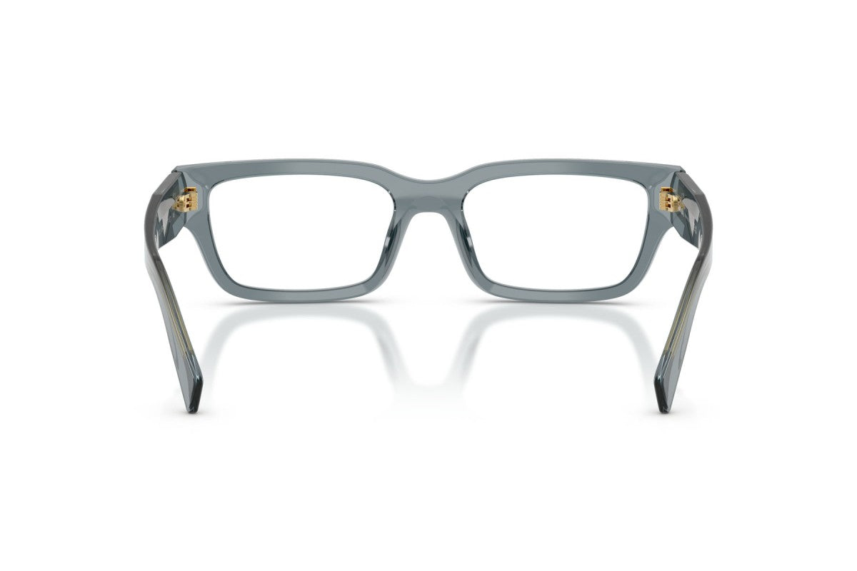 Prada PRC02V Rectangle Eyeglasses in Transparent Ocean/Blue, back view
