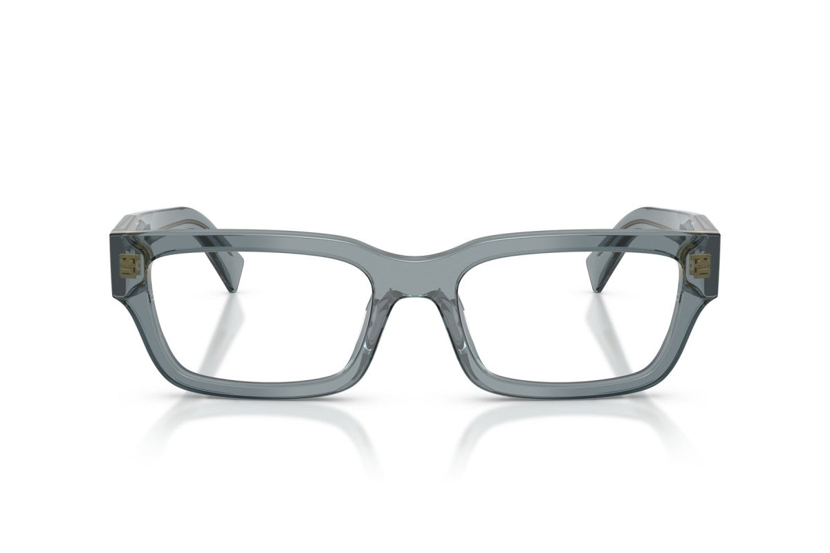 Prada PRC02V Rectangle Eyeglasses in Transparent Ocean/Blue, front view