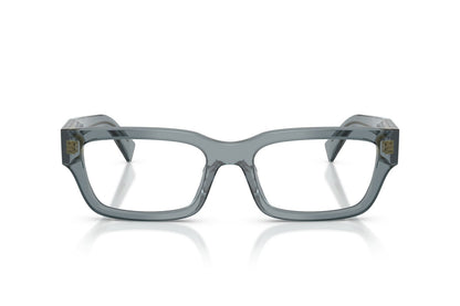 Prada PRC02V Rectangle Eyeglasses in Transparent Ocean/Blue, front view