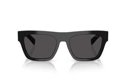 Prada PRC03S Rectangle Sunglasses in Dark Grey / Black, front view