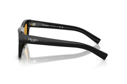 Prada PRC03S Rectangle Sunglasses in Dark Honey / Black, side view