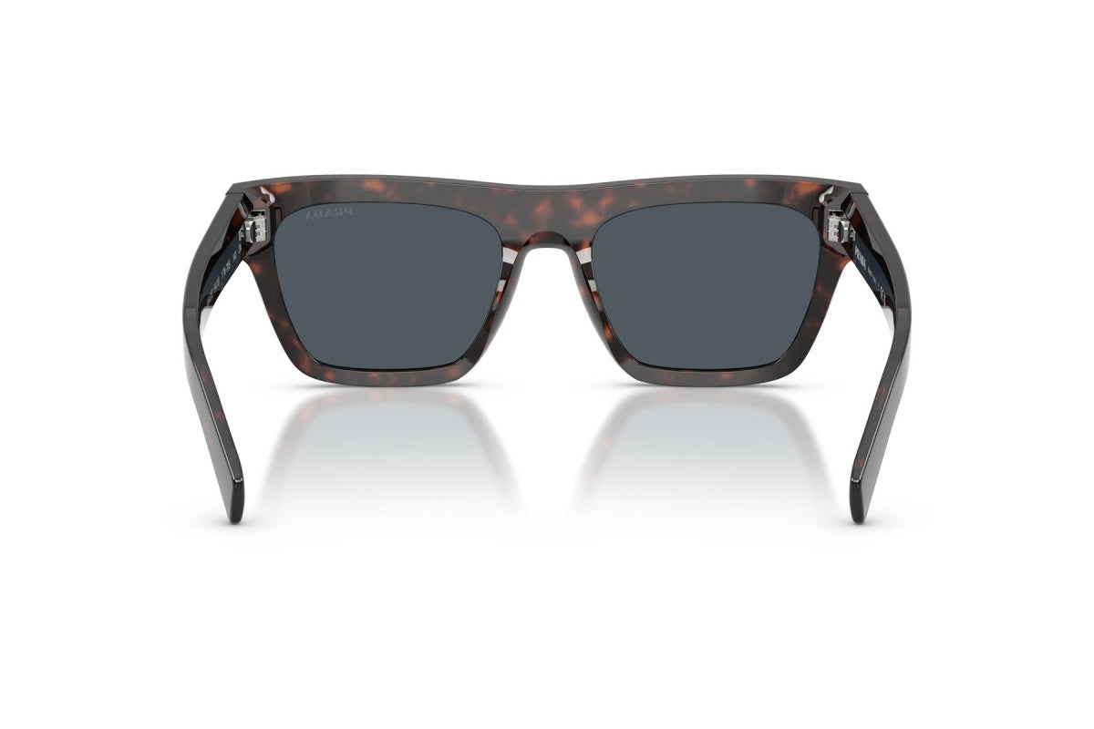 Prada PRC03S Rectangle Sunglasses in Dark Grey / Root Havana, back view