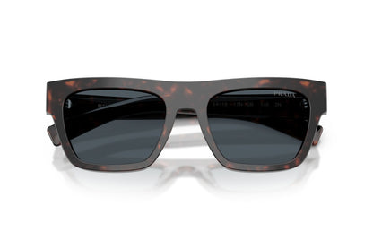Prada PRC03S Rectangle Sunglasses in Dark Grey / Root Havana, detail view