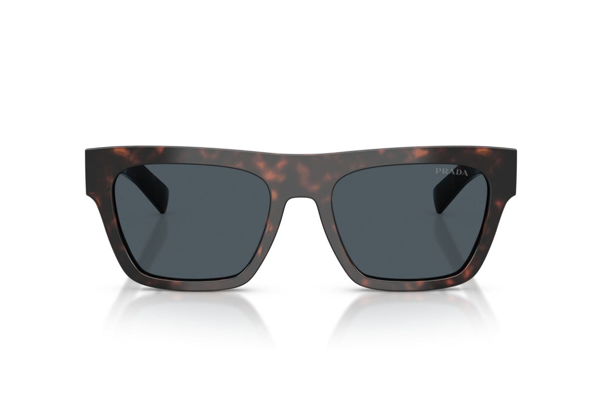 Prada PRC03S Rectangle Sunglasses in Dark Grey / Root Havana, front view