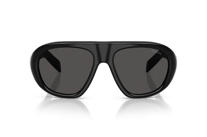 Prada PRC05S Geometric Sunglasses in Dark Gray / Black, front view