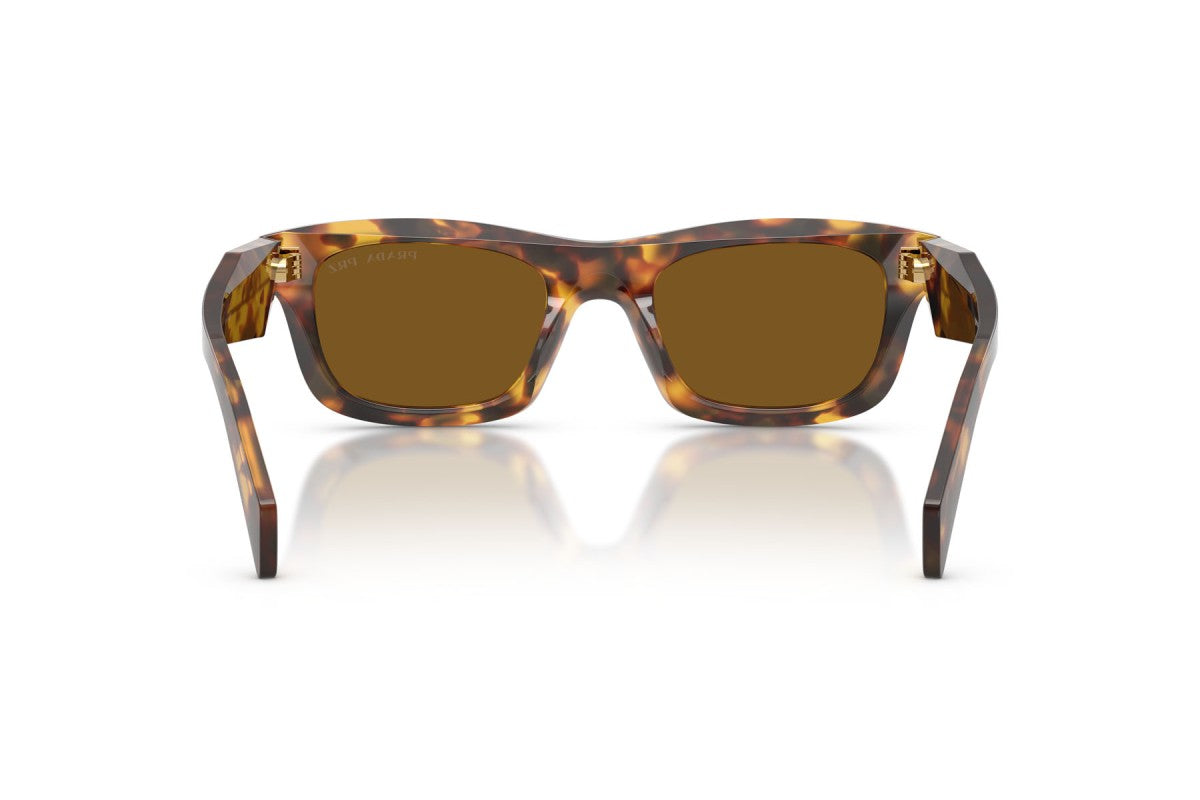 Prada PRC06S Square Sunglasses in Dark Brown/Honey Tortoise, back view