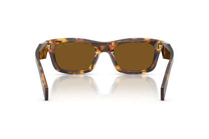 Prada PRC06S Square Sunglasses in Dark Brown/Honey Tortoise, back view