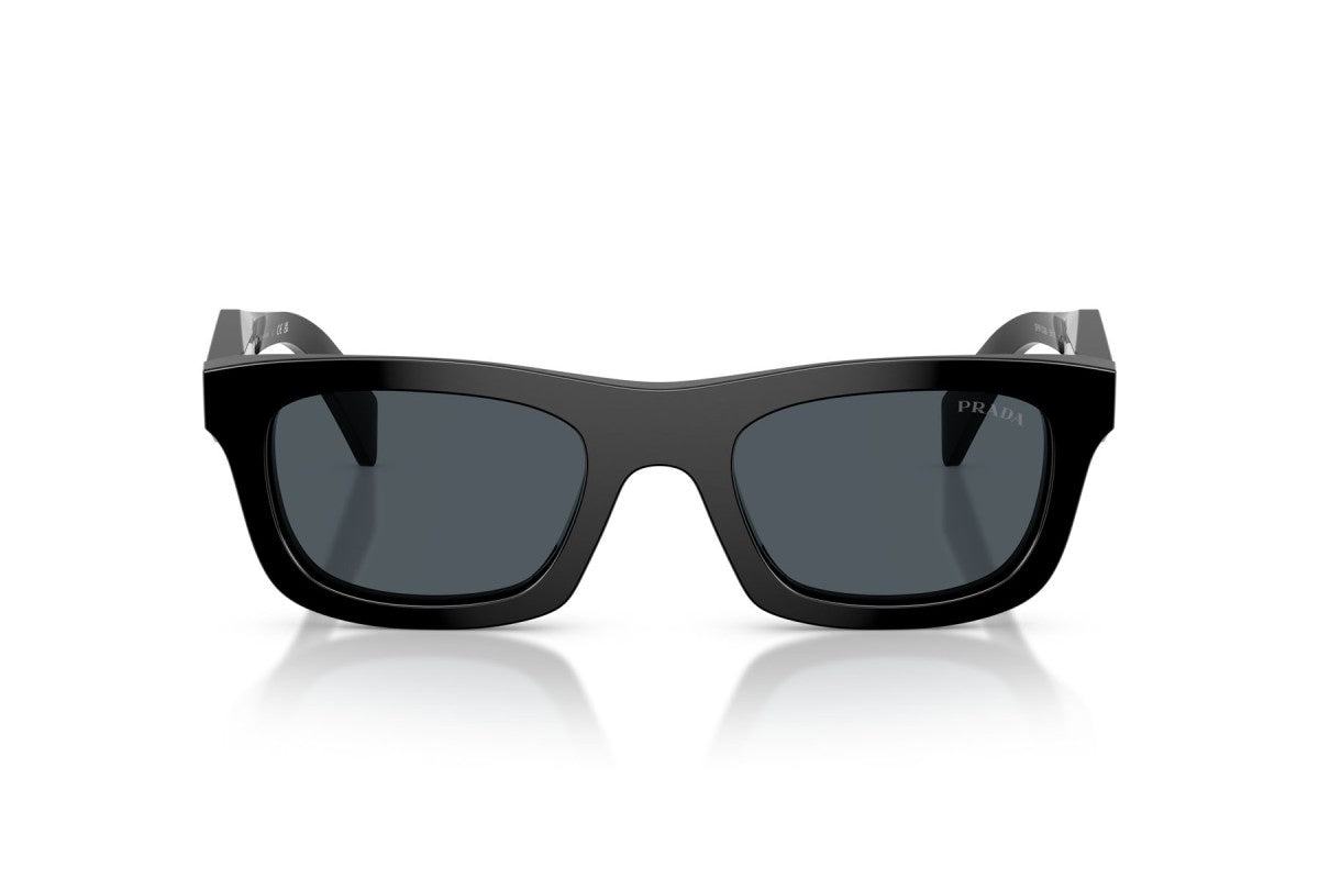 Prada PRC06S Square Sunglasses in Dark Gray/Black, front view